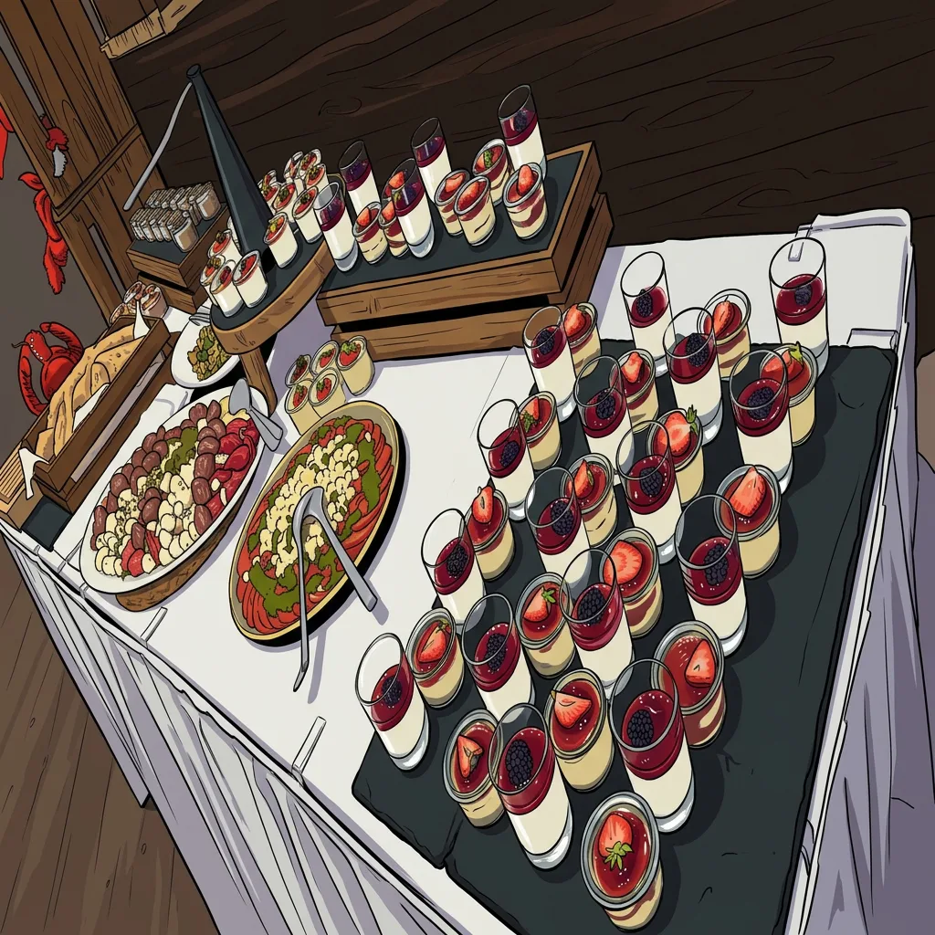 Warmes Buffet mit Fleisch- und Beilagengerichten