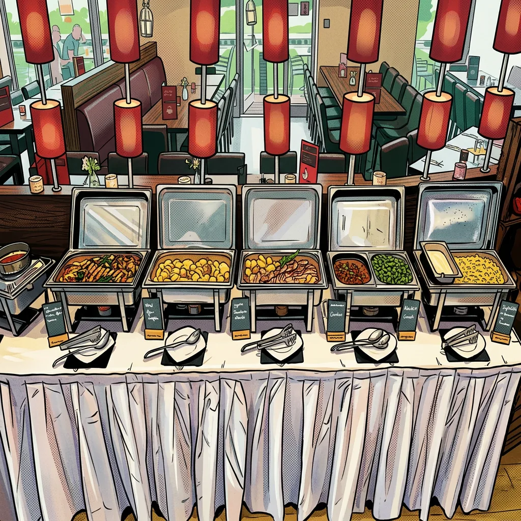 Gedecktes Buffet für Gruppen und Firmenfeiern